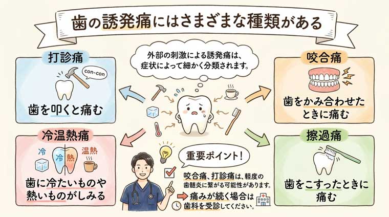 誘発痛にはさまざまな種類があるの図解