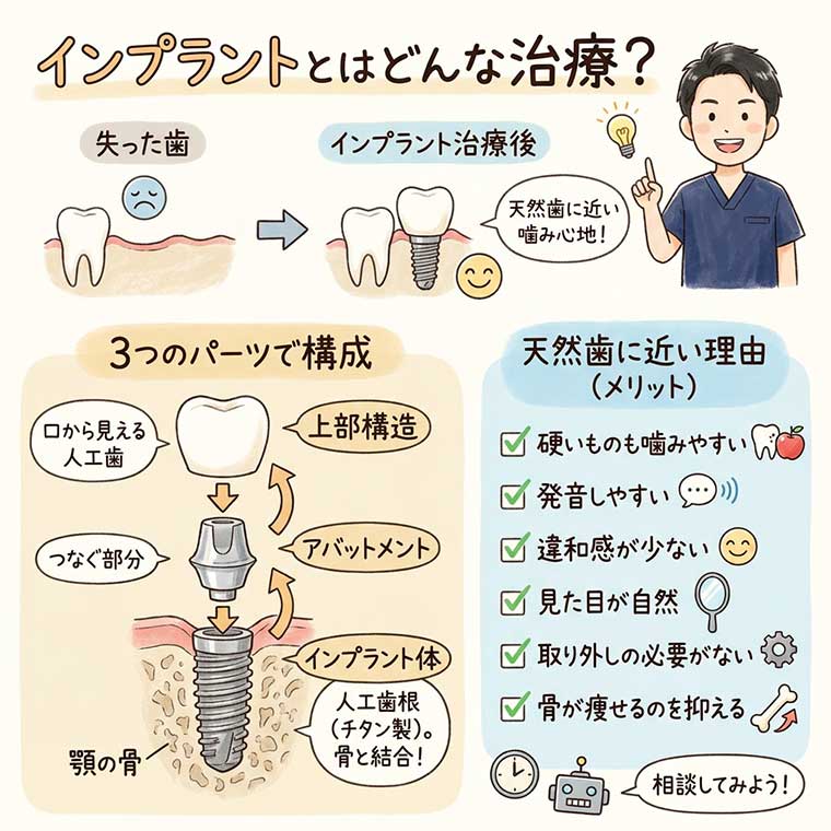 インプラントとはどんな治療？の図解